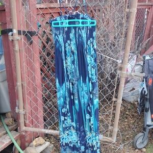 Cristinalove Blue Floral Maxi Dress